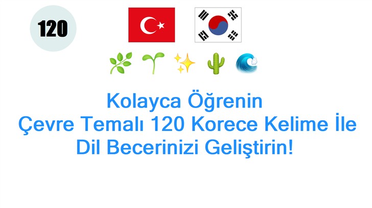 Kolayca Öğrenin: Çevre Temalı 120 Korece Kelime İle Dil Becerinizi Geliştirin!